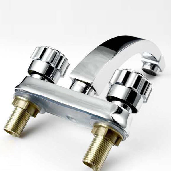 Sikunuo | Modern Style Vessel Faucet Copper Knob Handle Low Arc Vessel Faucet