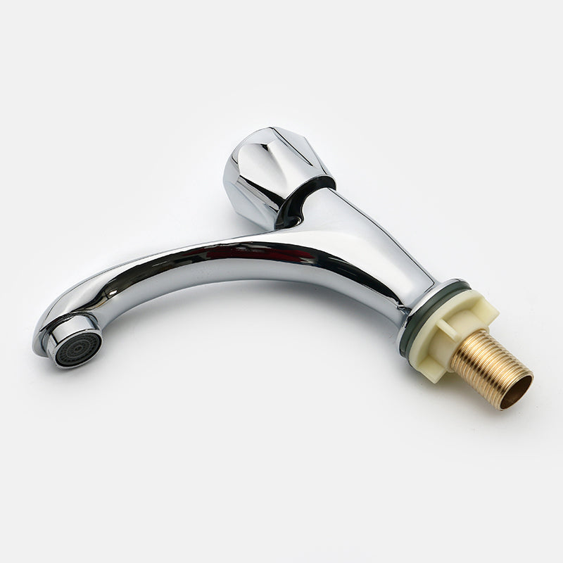Sikunuo | Contemporary Centerset Faucet Knob Handle Low Arc Solid Brass Faucet
