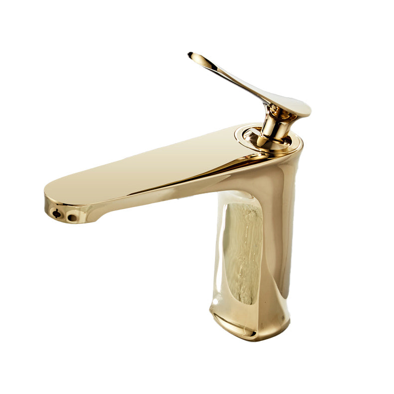 Sikunuo | Luxury 1 Handle Sink Bathroom Faucet Round Brass Sink Faucet with Water Hose