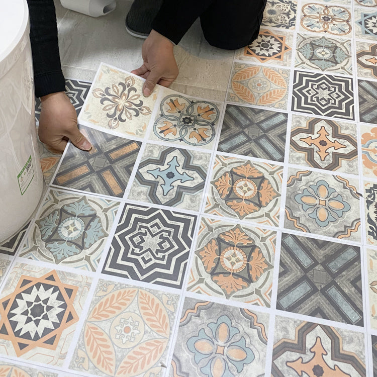 Sikunuo | Multi-Tonal Style Vinyl Plank Peel and Stick Porcelain Tile Look Vinyl Plank Flooring