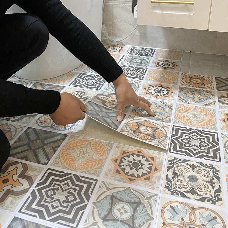 Sikunuo | Multi-Tonal Style Vinyl Plank Peel and Stick Porcelain Tile Look Vinyl Plank Flooring