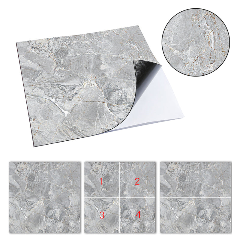 Sikunuo | Multi-Tonal Style Vinyl Plank Peel and Stick Porcelain Tile Look Vinyl Plank Flooring