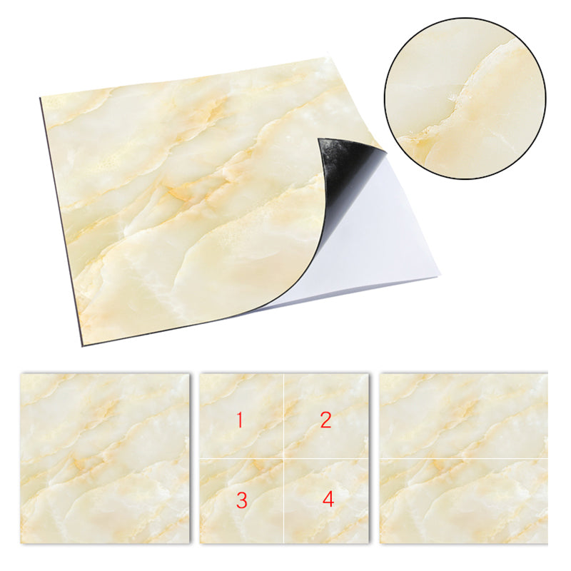 Sikunuo | Multi-Tonal Style Vinyl Plank Peel and Stick Porcelain Tile Look Vinyl Plank Flooring