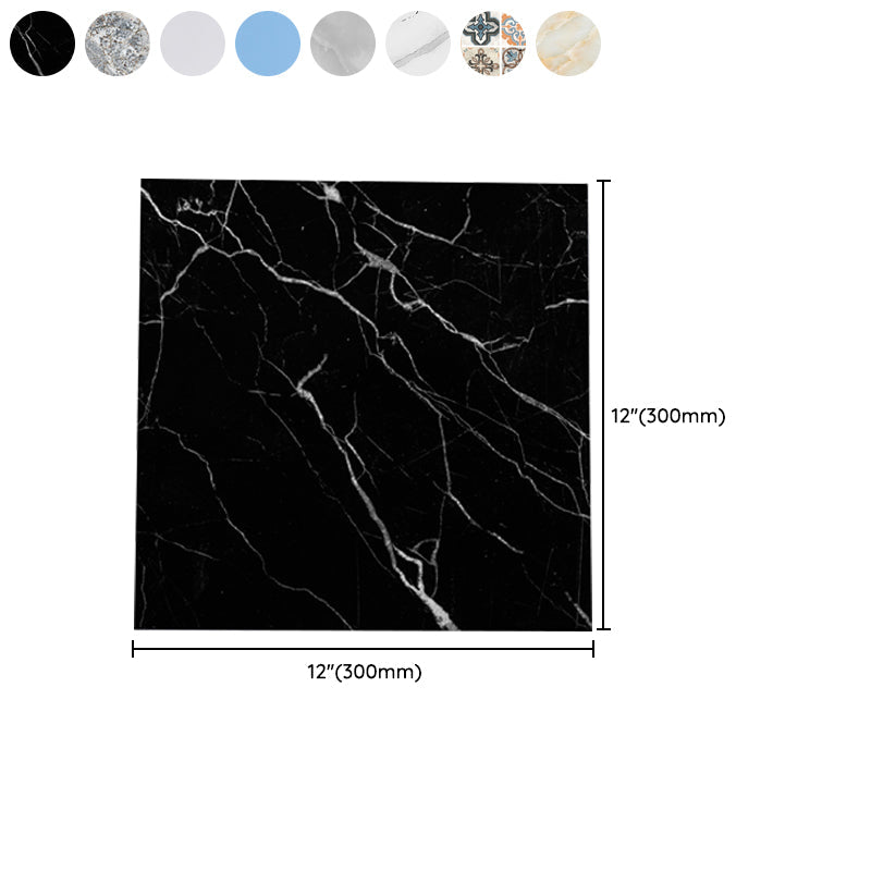 Sikunuo | Multi-Tonal Style Vinyl Plank Peel and Stick Porcelain Tile Look Vinyl Plank Flooring