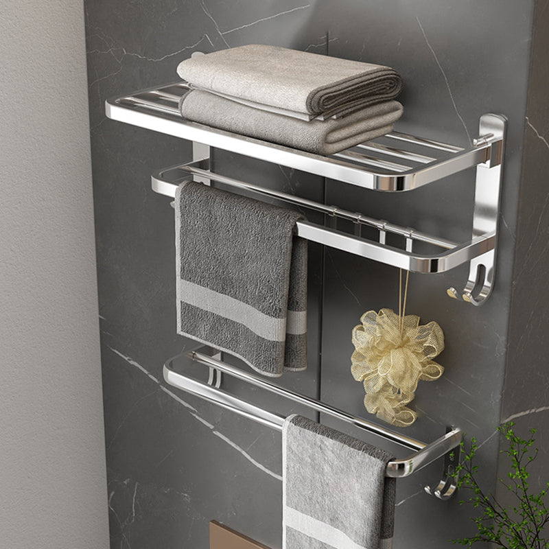 Sikunuo | Contemporary Chrome Bathroom Hardware Set Polished Chrome Bathroom Set Made of Stainless Steel