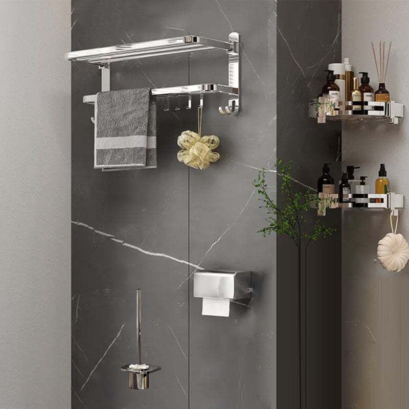 Sikunuo | Contemporary Chrome Bathroom Hardware Set Polished Chrome Bathroom Set Made of Stainless Steel