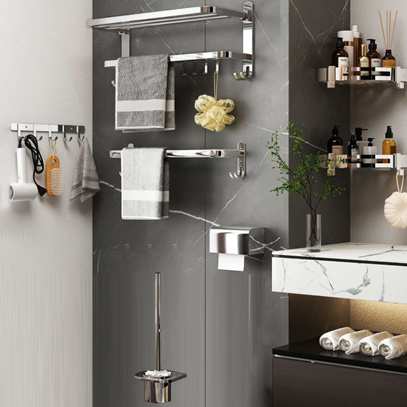 Sikunuo | Contemporary Chrome Bathroom Hardware Set Polished Chrome Bathroom Set Made of Stainless Steel