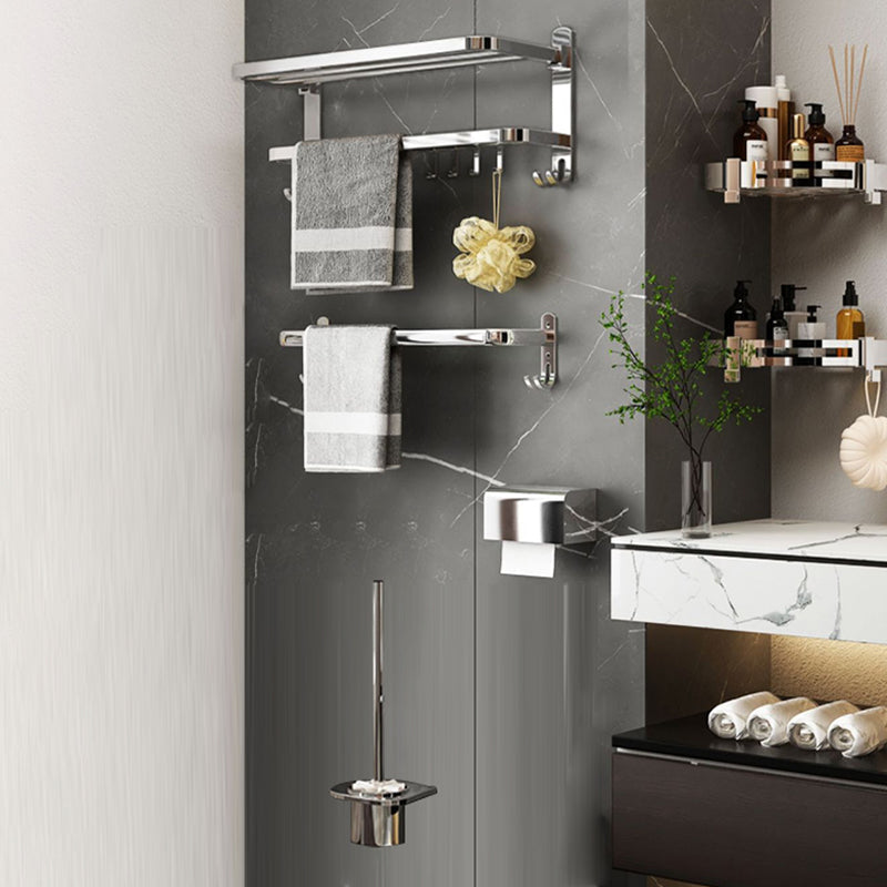 Sikunuo | Contemporary Chrome Bathroom Hardware Set Polished Chrome Bathroom Set Made of Stainless Steel