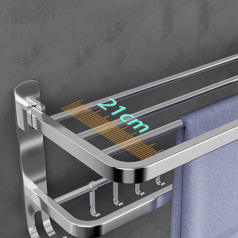 Sikunuo | Contemporary Chrome Bathroom Hardware Set Polished Chrome Bathroom Set Made of Stainless Steel