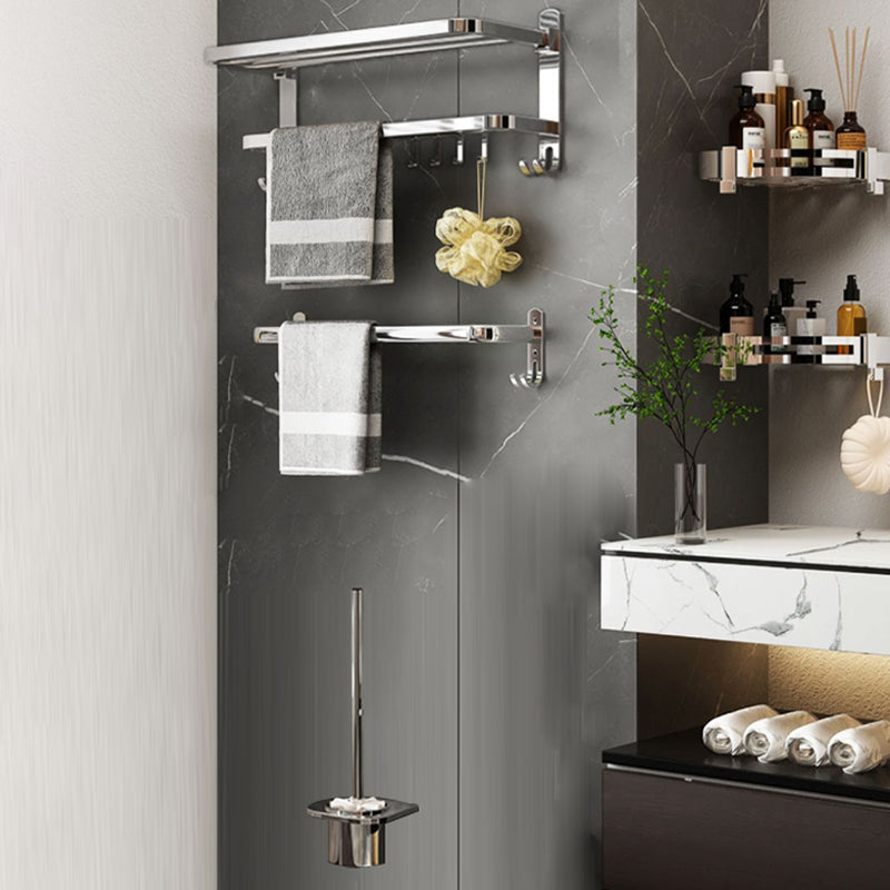 Sikunuo | Contemporary Chrome Bathroom Hardware Set Polished Chrome Bathroom Set Made of Stainless Steel