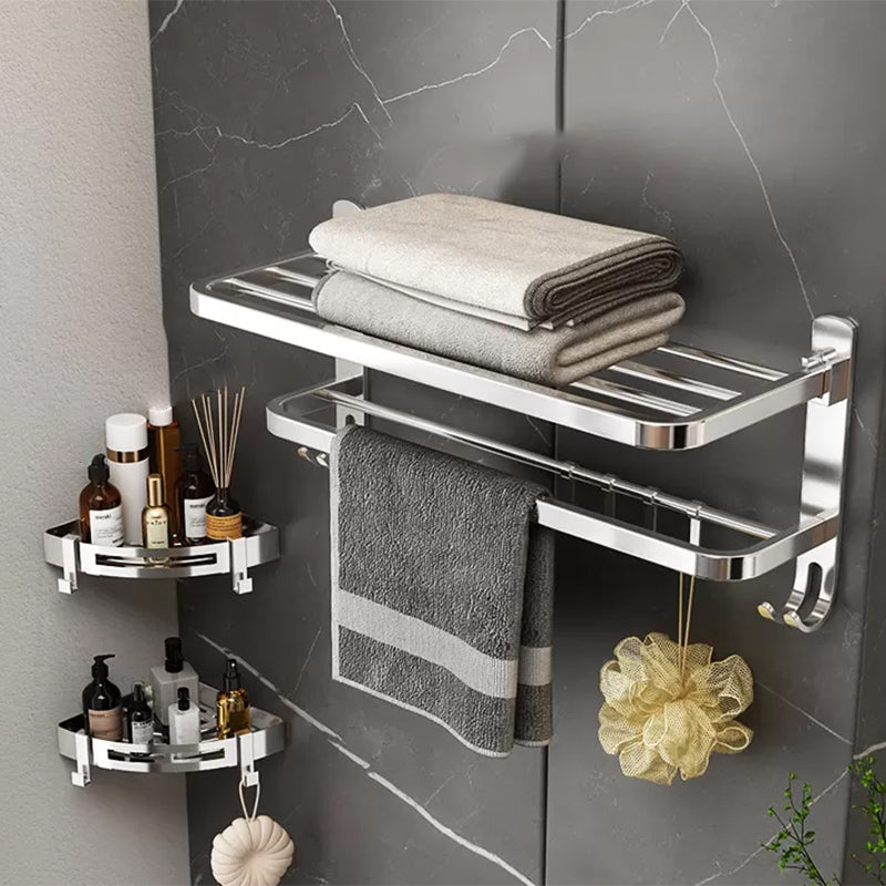 Sikunuo | Contemporary Chrome Bathroom Hardware Set Polished Chrome Bathroom Set Made of Stainless Steel