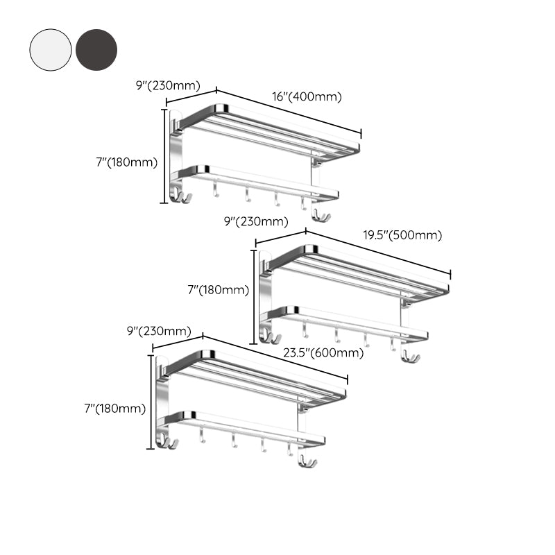Sikunuo | Contemporary Chrome Bathroom Hardware Set Polished Chrome Bathroom Set Made of Stainless Steel