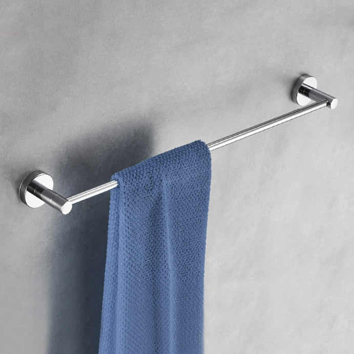 Sikunuo | Polished Chrome Modern Bathroom Accessories Set with Towel Bar/Paper Holder
