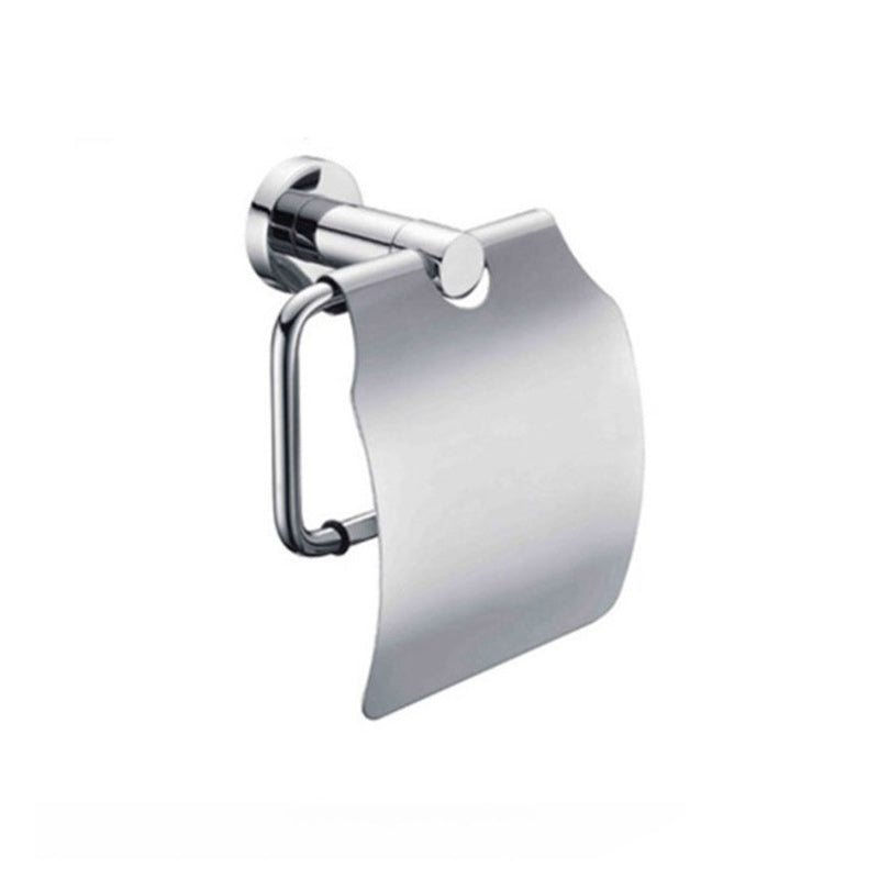 Sikunuo | Polished Chrome Modern Bathroom Accessories Set with Towel Bar/Paper Holder