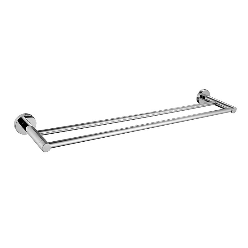 Sikunuo | Polished Chrome Modern Bathroom Accessories Set with Towel Bar/Paper Holder