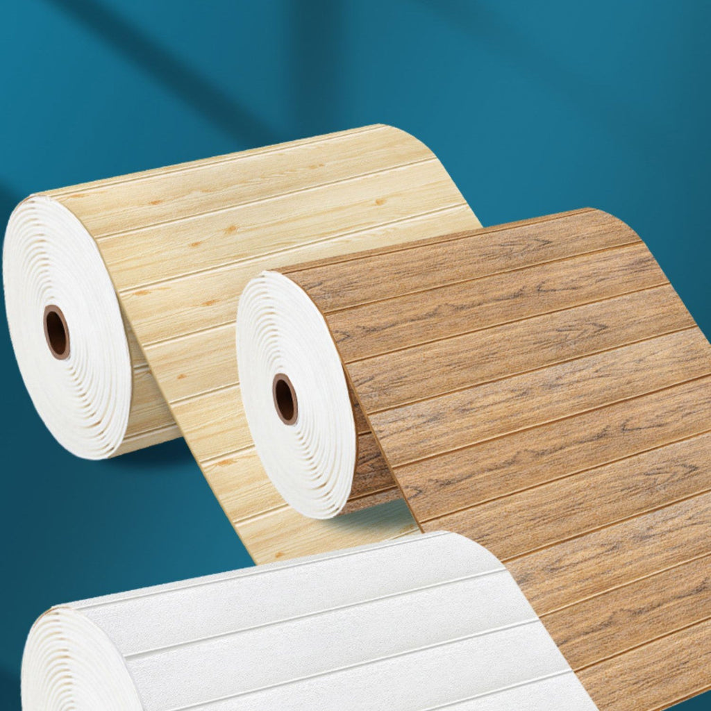 Sikunuo | Modern Tin Back Panel 3D Wall Ceiling Wood Grain Design