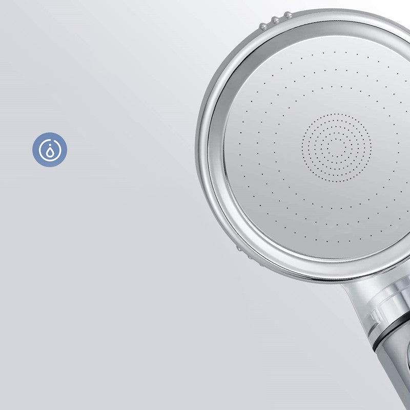 Sikunuo | Modern Handheld Shower Head Round Filter Ball Spray Head in Silver