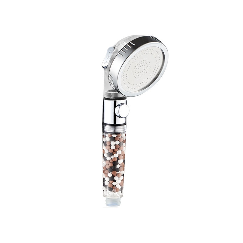 Sikunuo | Modern Handheld Shower Head Round Filter Ball Spray Head in Silver