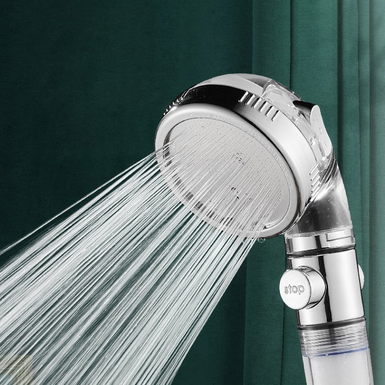 Sikunuo | Modern Handheld Shower Head Round Filter Ball Spray Head in Silver
