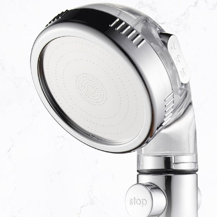 Sikunuo | Modern Handheld Shower Head Round Filter Ball Spray Head in Silver