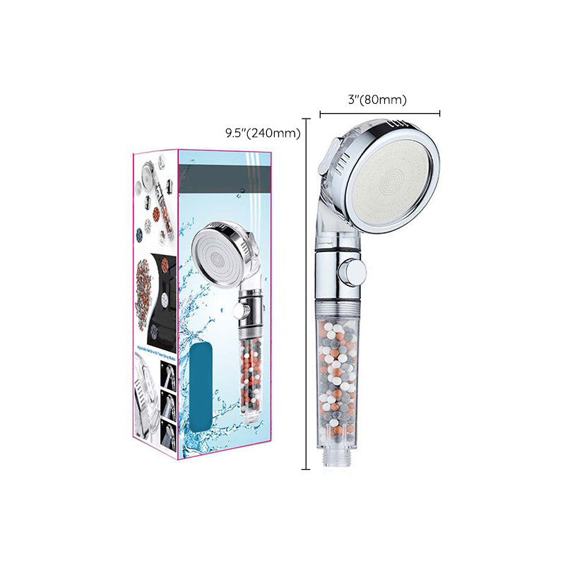 Sikunuo | Modern Handheld Shower Head Round Filter Ball Spray Head in Silver
