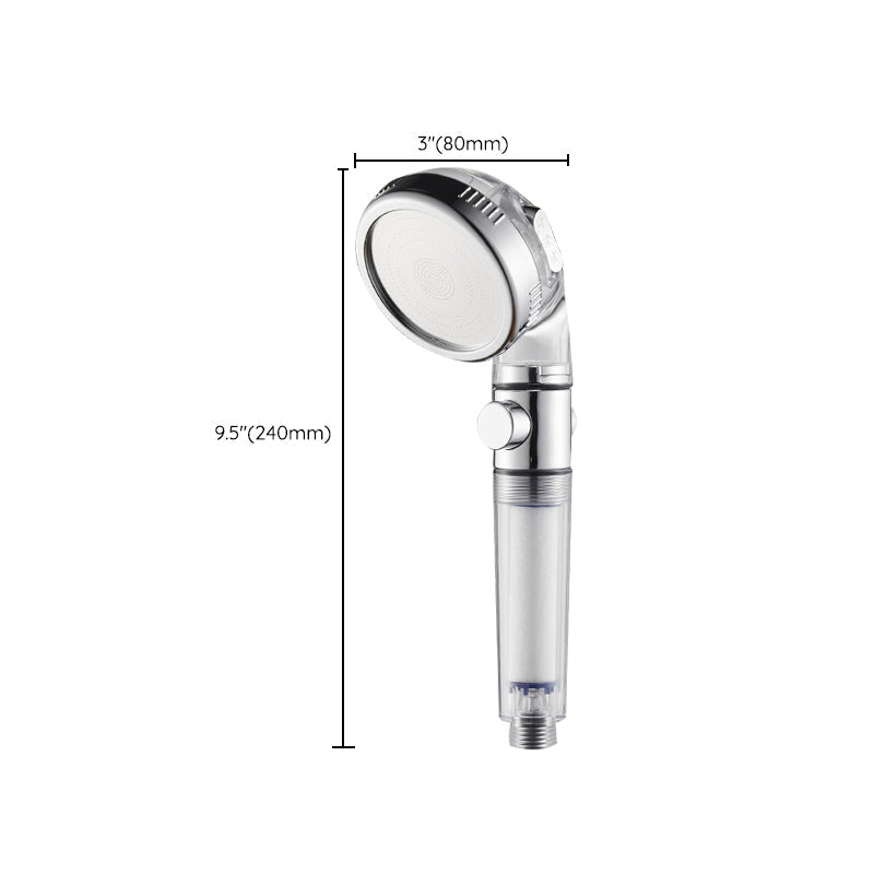 Sikunuo | Modern Handheld Shower Head Round Filter Ball Spray Head in Silver