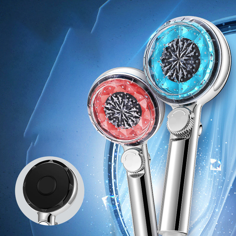 Sikunuo | Contemporary Handheld Shower Head Round Filter Ball Spray Head With Digital Display