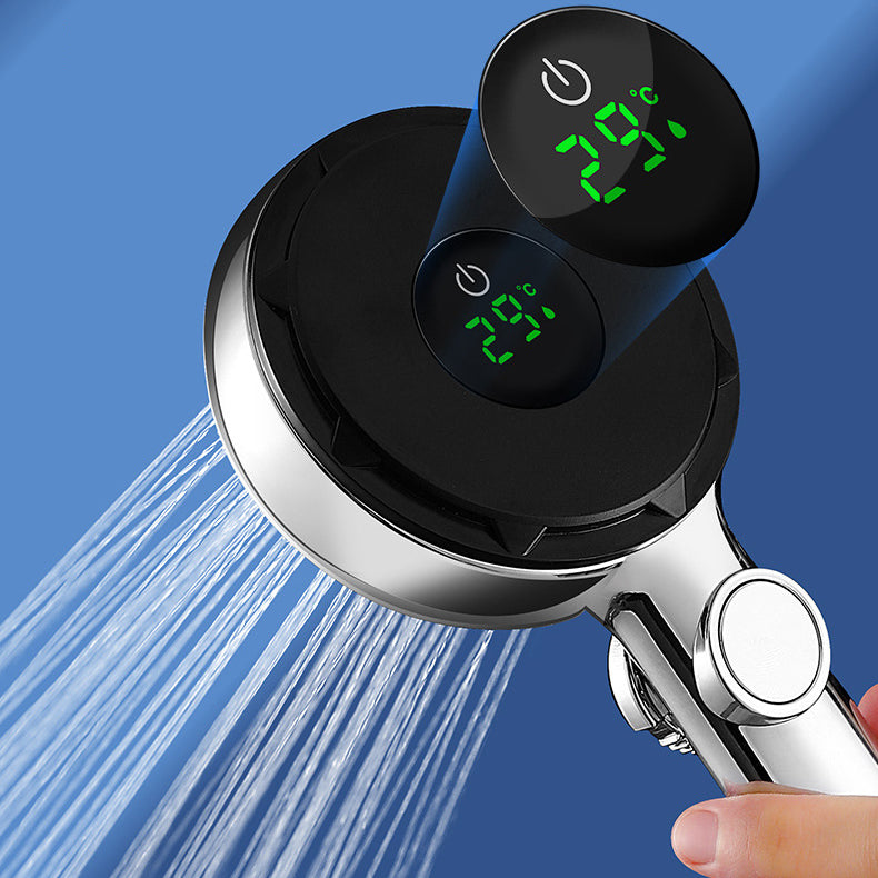 Sikunuo | Contemporary Handheld Shower Head Round Filter Ball Spray Head With Digital Display