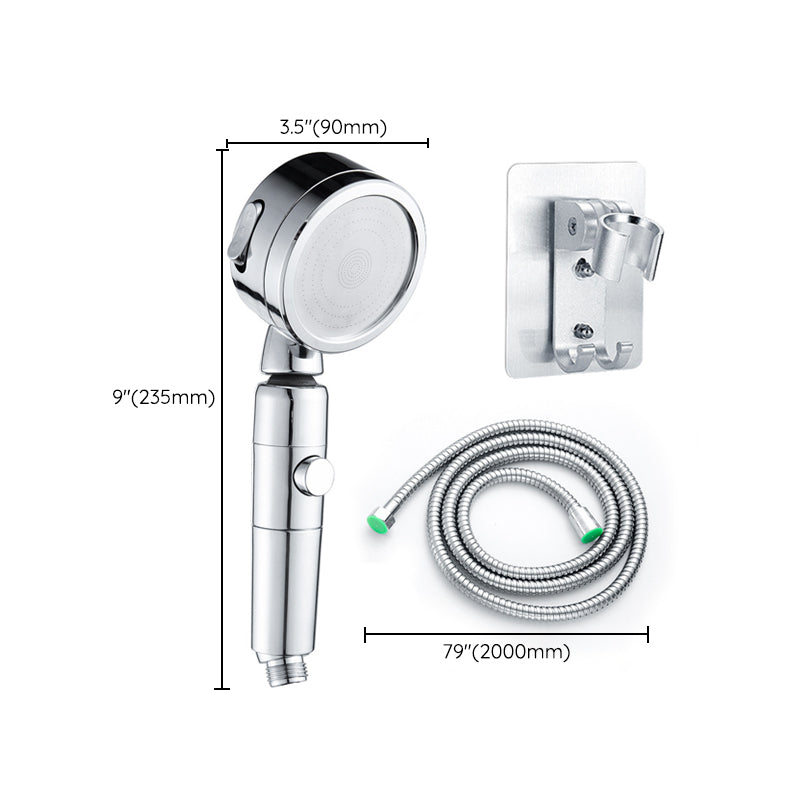 Sikunuo | Contemporary Handheld Showerhead Round 3 Setting Sprayhead in Silver