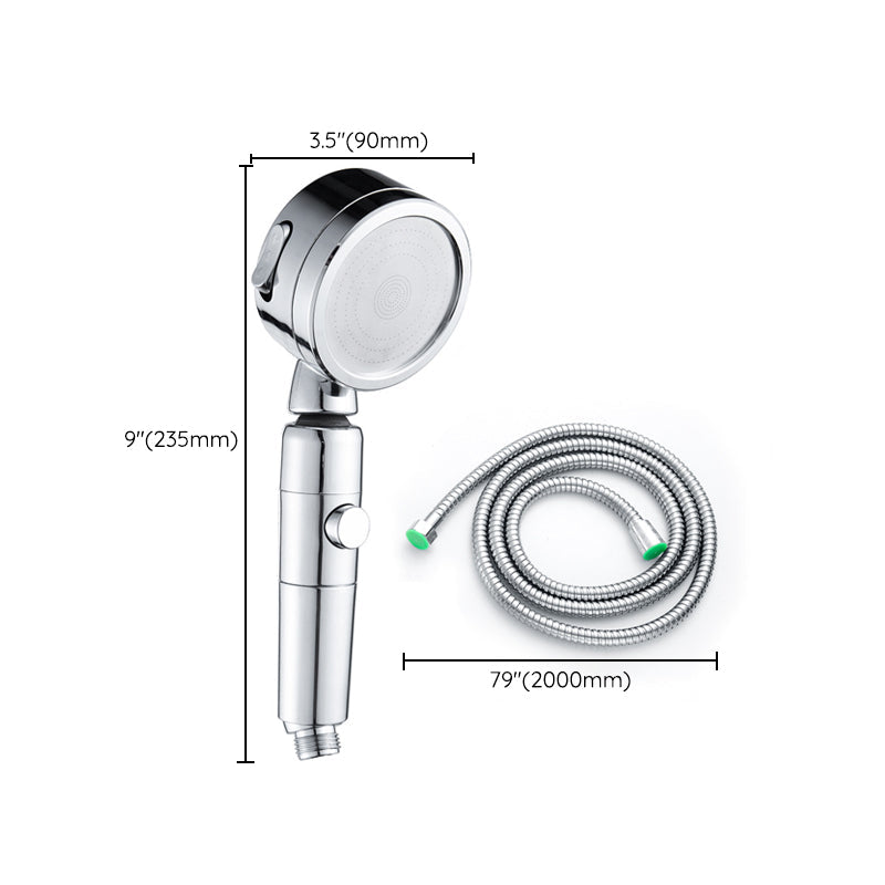 Sikunuo | Contemporary Handheld Showerhead Round 3 Setting Sprayhead in Silver