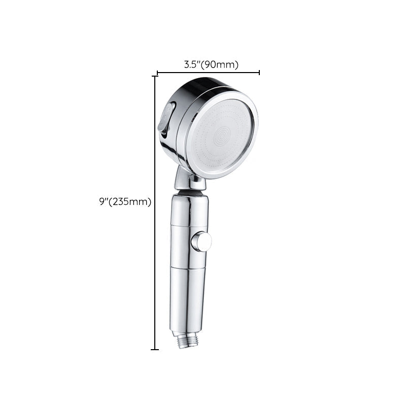 Sikunuo | Contemporary Handheld Showerhead Round 3 Setting Sprayhead in Silver