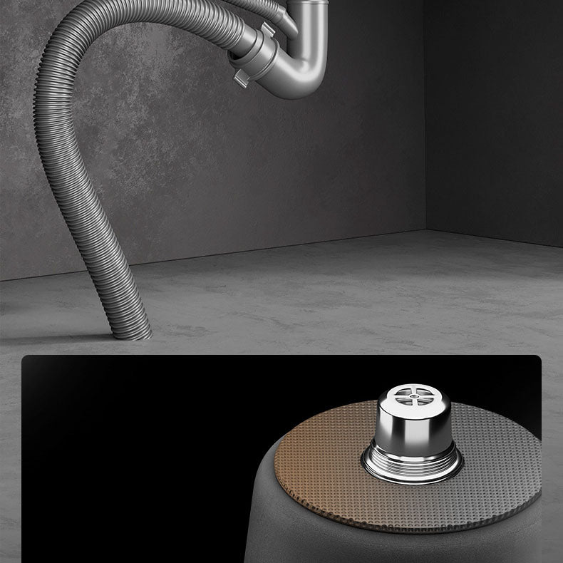 Sikunuo | Contemporary Style Round Kitchen Sink Stainless Steel Kitchen Sink