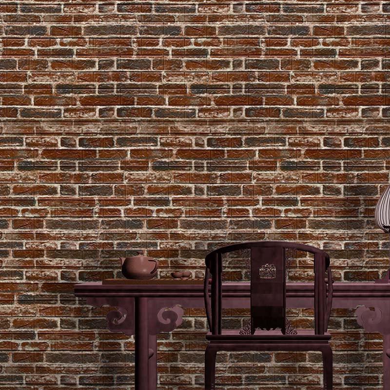 Sikunuo | Industrial Wall Plank 3D Print Bathroom Living Room Wall Panels Set of 10