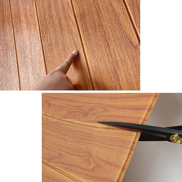Sikunuo | Modern Wall Paneling Peel and Stick Wood Look Design Rectangular Wall Paneling