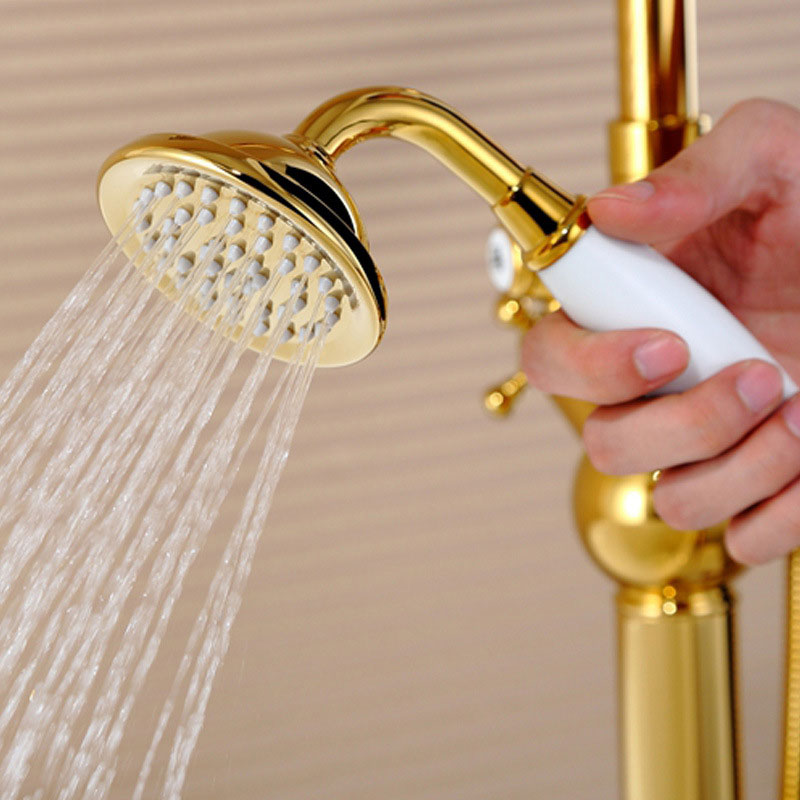 Sikunuo | All-Copper Single-Function Handheld Showerhead European Style Antique Rain Showerhead
