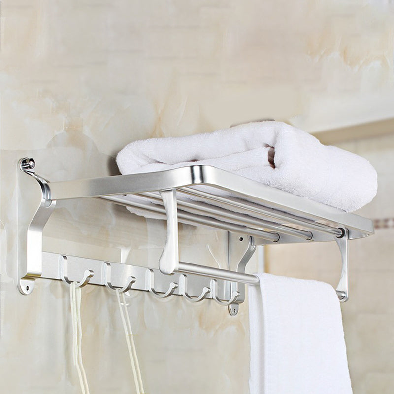 Sikunuo | Modern 5/6-piece bathroom accessory set with bathroom shelf/robe hooks/towel bar