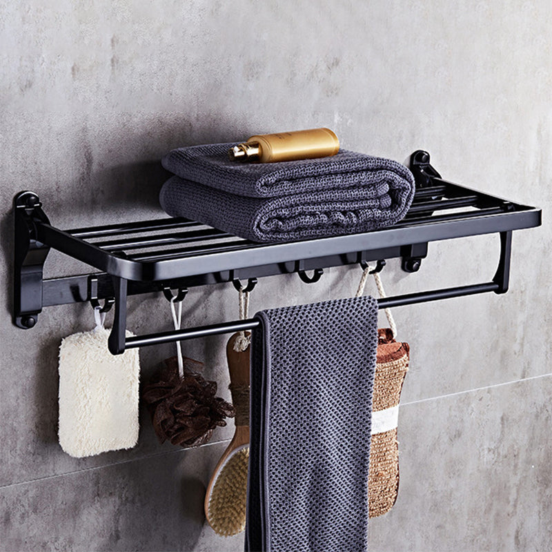 Sikunuo | Modern 5/6-piece bathroom accessory set with bathroom shelf/robe hooks/towel bar