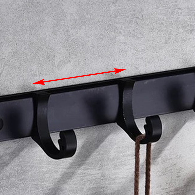 Sikunuo | Modern 5/6-piece bathroom accessory set with bathroom shelf/robe hooks/towel bar