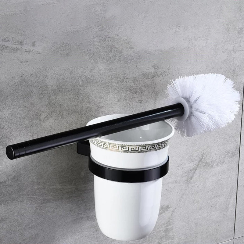 Sikunuo | Modern 5/6-piece bathroom accessory set with bathroom shelf/robe hooks/towel bar