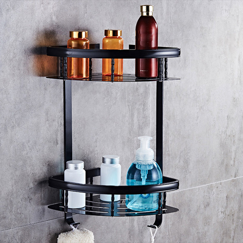 Sikunuo | Modern 5/6-piece bathroom accessory set with bathroom shelf/robe hooks/towel bar