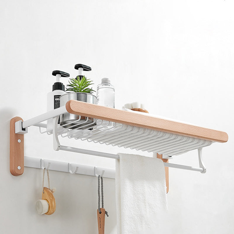 Sikunuo | White Bathroom Set Solid Wood & Aluminium Bathroom Accessories individually or as a set