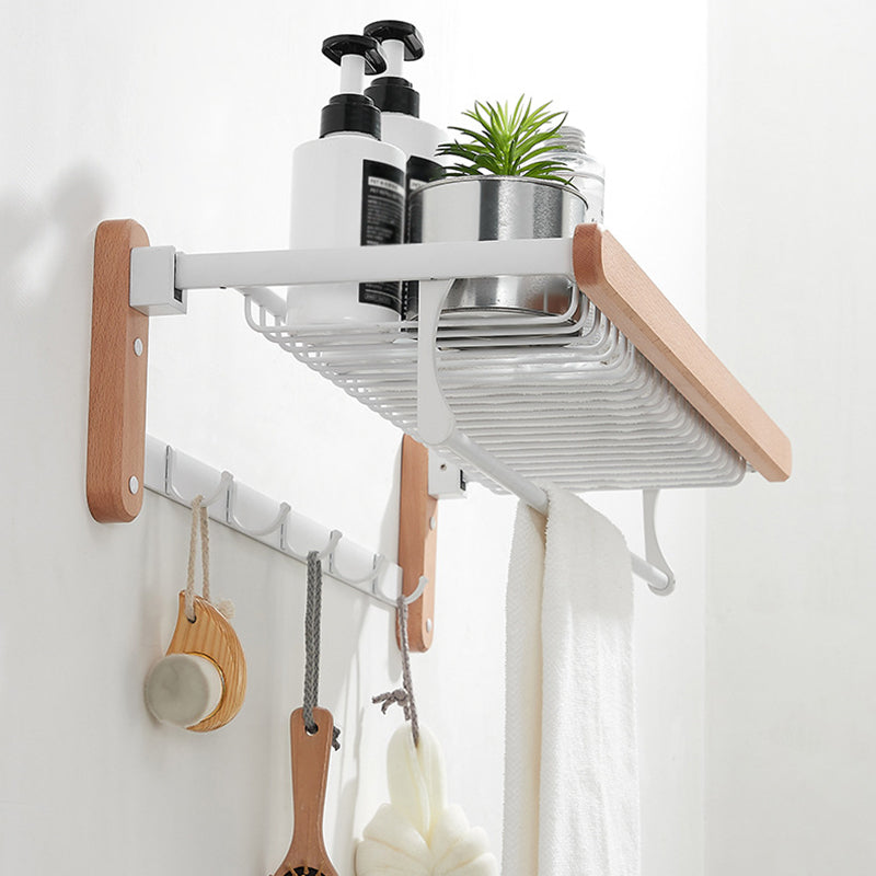 Sikunuo | White Bathroom Set Solid Wood & Aluminium Bathroom Accessories individually or as a set