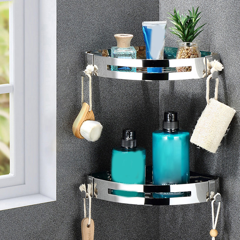 Sikunuo | Classic Polished Chrome Bathroom Accessory Set Towel Rail/Paper Holder/Bathrobe Hook Included