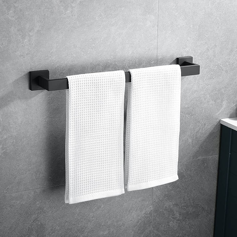Sikunuo | 7-piece bathroom accessory set made of stainless steel with paper holder/robe hook/towel ring bar