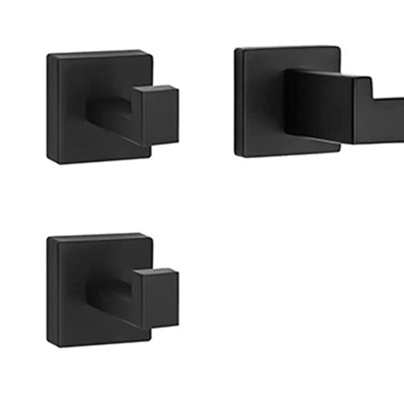 Sikunuo | 7-piece bathroom accessory set made of stainless steel with paper holder/robe hook/towel ring bar