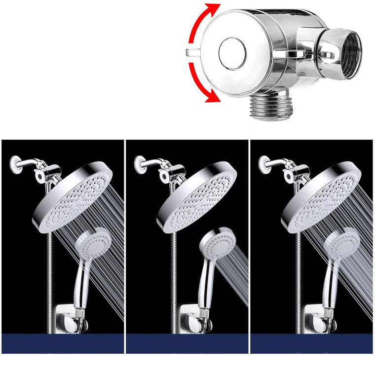 Sikunuo | Traditional Shower Head Simple Metal Round Handheld Shower