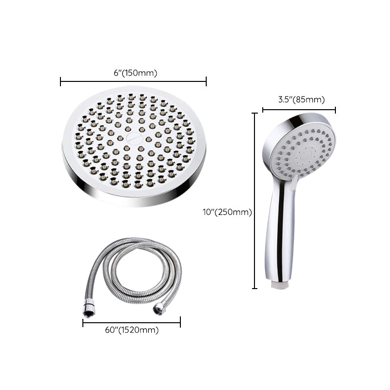 Sikunuo | Traditional Shower Head Simple Metal Round Handheld Shower