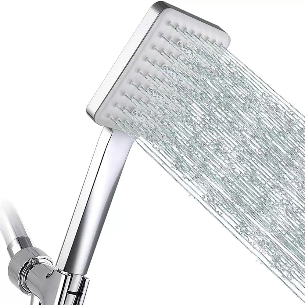 Sikunuo | Contemporary Showerhead Square Handheld Showerhead in Silver