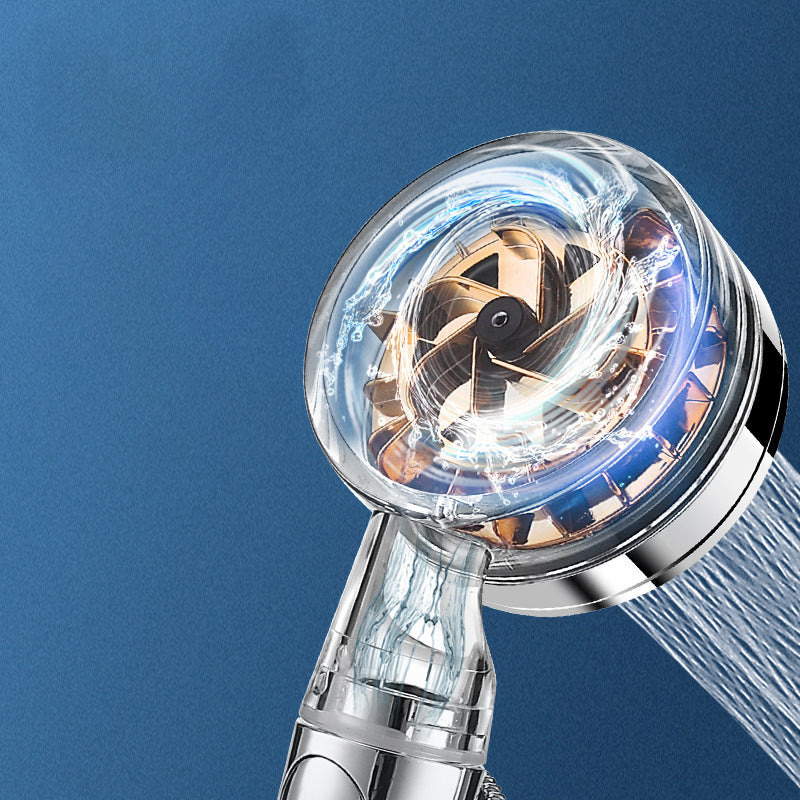 Sikunuo | Contemporary Handheld Supercharged Showerhead Round Turbo Spray Head
