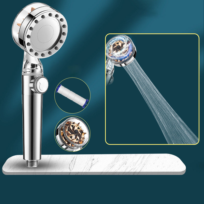 Sikunuo | Contemporary Handheld Supercharged Showerhead Round Turbo Spray Head
